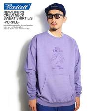 RADIALL NEW LIFERS - CREW NECK SWEATSHIRT L/S -PURPLE- RAD-20SS-CUT004画像