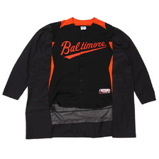 AWESOME BOY &times; Ichiryu made Remake Baseball Long Coat BLACK画像