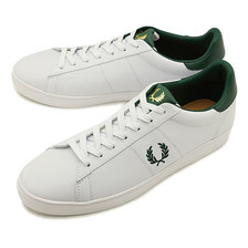 FRED PERRY SPENCER LEATHER WHITE/IVY B8250-100画像