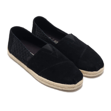 TOMS ALPARGATA ROPE Black Suede Embossed T/Rope 10014986画像