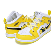 NIKE JORDAN 1 MID SE (TD) dynamic yellow/black-white AV5172-700画像