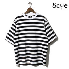 Scye BORDER HRIZONTAL STRIPE PANELLED T-SHIRT 1120-21211画像