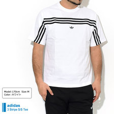 adidas 3 Stripe S/S Tee Originals FM1529/FM1535画像
