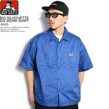BEN DAVIS BIG SILHOUETTE S/S WORK SHIRT -SAXE- G-0580036画像
