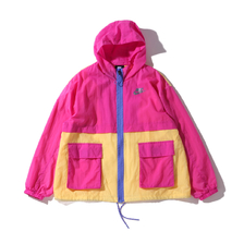 NIKE AS W NSW ICN CLSH JKT WVN FIRE PINK/TOPAZ GOLD/SAPPHIRE CJ2296-601画像