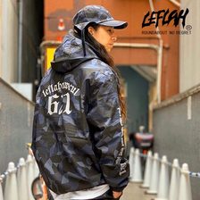 LEFLAH CAMO ANORAK JACKET NAVY画像