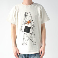 go slow caravan ブロス鹿の子 おにぎりクマ プリントラグラン SS TEE 331901画像
