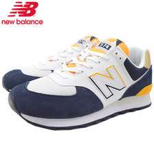 new balance ML574SUR Navy/Yellow画像