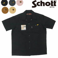 Schott 半袖 ワークシャツ 無地 3105031画像