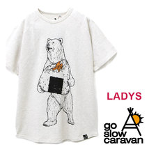 go slow caravan ブロス鹿の子 おにぎりクマ プリントラグラン SS TEEW 331901画像
