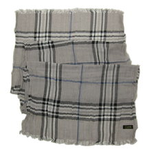 DAPPER'S House Check Stole by V-FRAAS LIGHT BEIGE/BLUE LOT1381画像