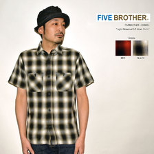 FIVE BROTHER Ligth Flannel S/S Work Shirts 152003画像