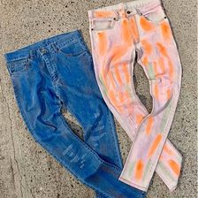 LEFLAH HARD BLEACH SKINNY DENIM画像