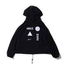 NIKE AS W NK FLC HOODY ICNCLSH BLACK/WHITE CJ5285-010画像