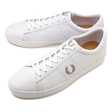 FRED PERRY SPENCER LEATHER WHITE/1964 SILVER B8250-200画像