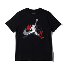 JORDAN BRAND AS M J JM CLASSICS SS CREW BLACK/GYM RED CV1736-010画像