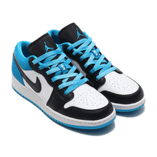 JORDAN BRAND AIR JORDAN 1 LOW SE (GS) BLACK/BLACK-LASER BLUE-WHITE CT1564-004画像