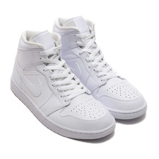 JORDAN BRAND AIR JORDAN 1 MID WHITE/WHITE-WHITE 554724-130画像