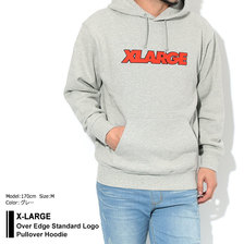 X-LARGE Over Edge Standard Logo Pullover Hoodie 1201205画像