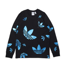 adidas ZENO LS TEE BLACK/TEAM ROYAL BLUE FS7340画像