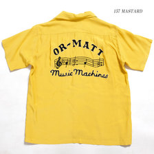 STYLE EYES S/S RAYON BOWLING SHIRT "OR-MATT MUSIC MACHINES" SE38344画像