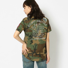 AVIREX S/S SUBMARINES PATCHED MILITARY SHIRT 6205018画像