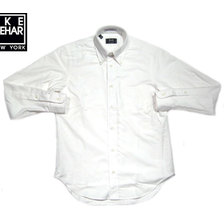 IKE BEHAR MF1301N2 L/S B.D OXFORD SHIRTS white画像
