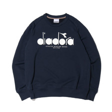 DIADORA スウェットクルーネックシャツ NAVY DSW0111-68画像