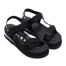 MAISON U AIR SPORTS SANDAL W/ STARS BLACK&GREY 15M00622-032画像