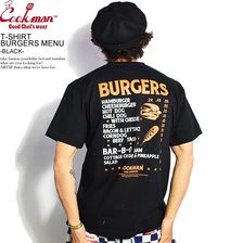 COOKMAN T-shirts Burgers menu -BLACK- 231-01005画像