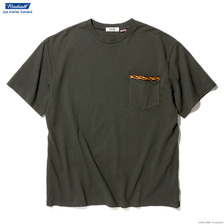 RADIALL FLAMES - CREW NECK POCKET T-SHIRT S/S (INK BLACK)画像