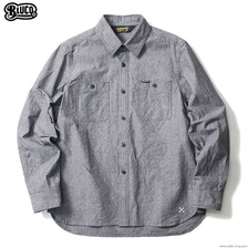 BLUCO CHAMBRAY WORK SHIRTS L/S (BLACK) OL-121-020画像