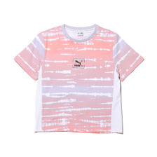 PUMA TIE DYE AOP Tee Wmns PURPLE HEATHE 598507-46画像