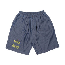 DIADORA PAURA BASEBALL SHORT WASHED BLUE JEANS 176770-0002画像
