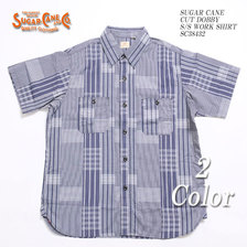 SUGAR CANE CUT DOBBY S/S WORK SHIRT SC38432画像