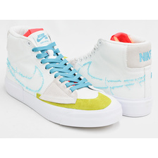 NIKE SB ZOOM BLAZER MID EDGE SUMMIT WHITE / ORACLE AQUA CI3833-101画像