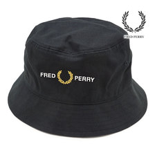 FRED PERRY GRAPHIC BUCKET HAT BLACK HW8646-102画像