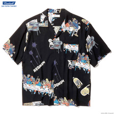 RADIALL BIBLE - OPEN COLLARED SHIRT S/S (BLACK)画像