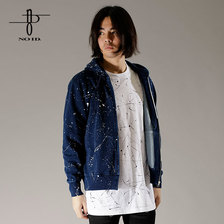 NO ID. デニムスウェットペイントZIPパーカ 846777-041T画像