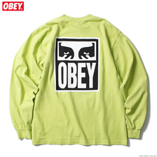 OBEY HEAVYWEIGHT LONG SLEEVE TEE "OBEY EYES ICON 2" (BRIGHT LIME)画像
