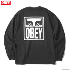OBEY HEAVYWEIGHT LONG SLEEVE TEE "OBEY EYES ICON 2" (OFF BLACK)画像