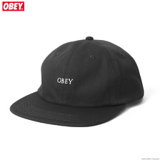 OBEY IDEALS ORGANIC 6 PANEL STRAPBACK (BLACK)画像