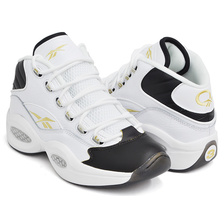 Reebok QUESTION MID WHITE / BLACK / GOLD METALLIC EF7599画像