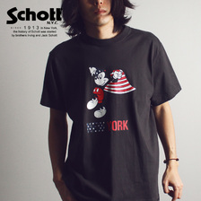 Schott &times; Disney T-SHIRT NEW YORK 3103132画像