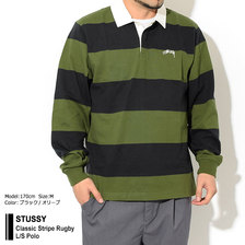 STUSSY Classic Stripe Rugby L/S Polo 1140184画像