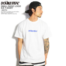 DOUBLE STEAL SMALL BASIC LOGO S/S T-SHIRT -WHITE/BLUE- 963-14046画像
