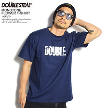 DOUBLE STEAL MONOTONE FLOWER T-SHIRT -NAVY- 902-14014画像