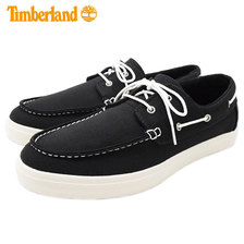 Timberland UNION WHARF Boat Oxford Black Canvas A1Q9F画像
