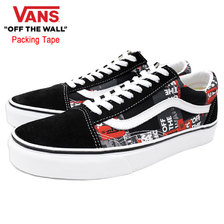 VANS Old Skool Black/Red/True White Packing Tape VN0A4U3BWZ4画像