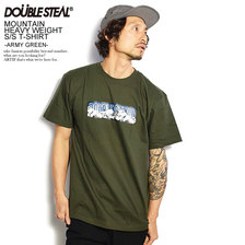 DOUBLE STEAL MOUNTAIN HEAVY WEIGHT S/S T-SHIRT -ARMY GREEN- 902-14024画像
